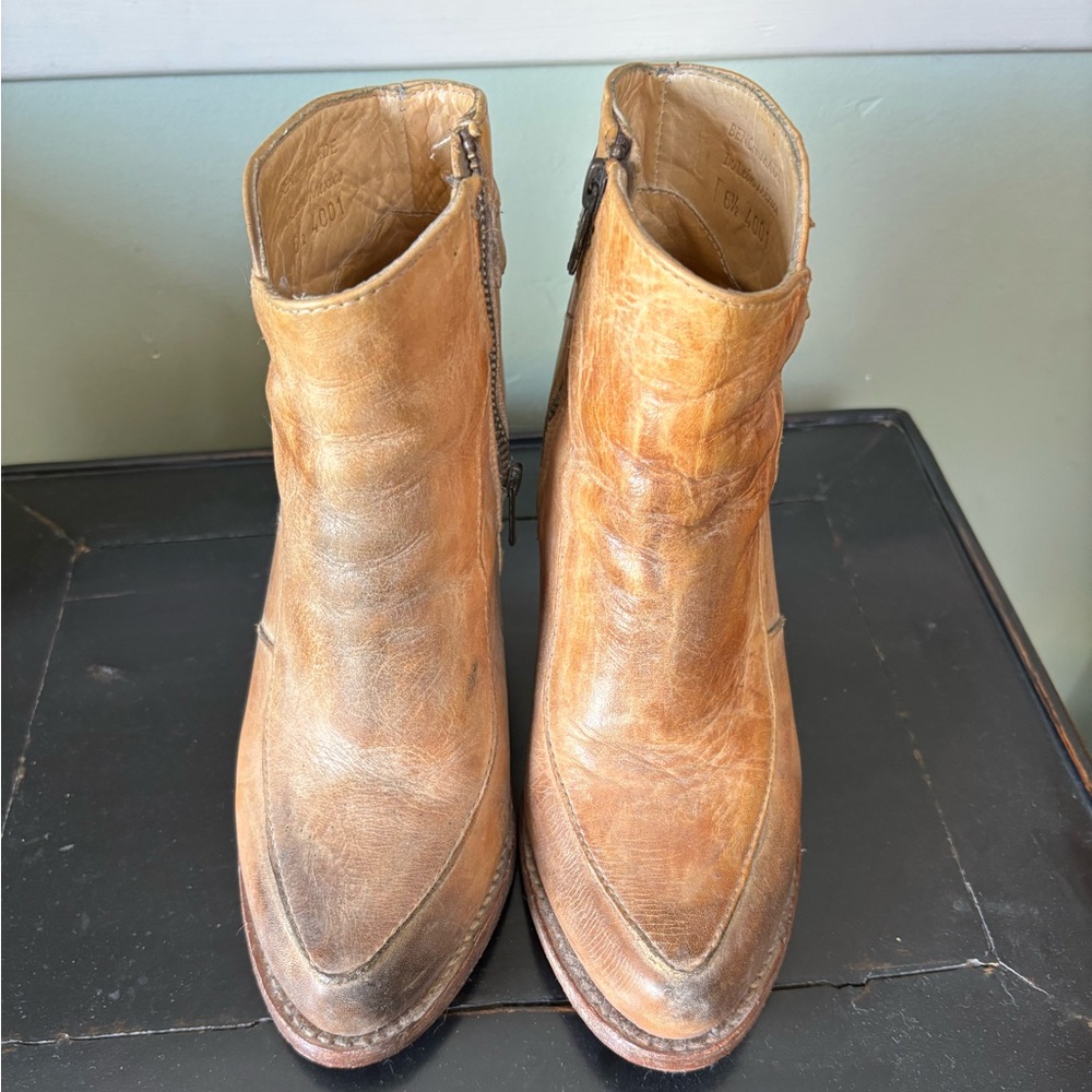 Bed Stu Tan Leather Ankle Boots